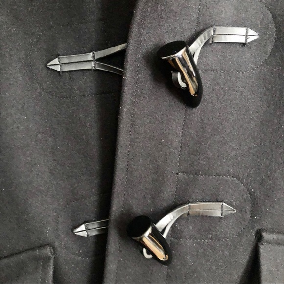 Theory Wool Coat with leather sleeves - Picture 7 of 11